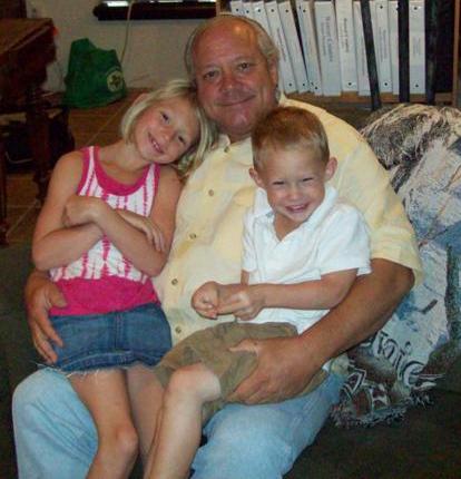 Evans Weaver with grandchildren 2010
